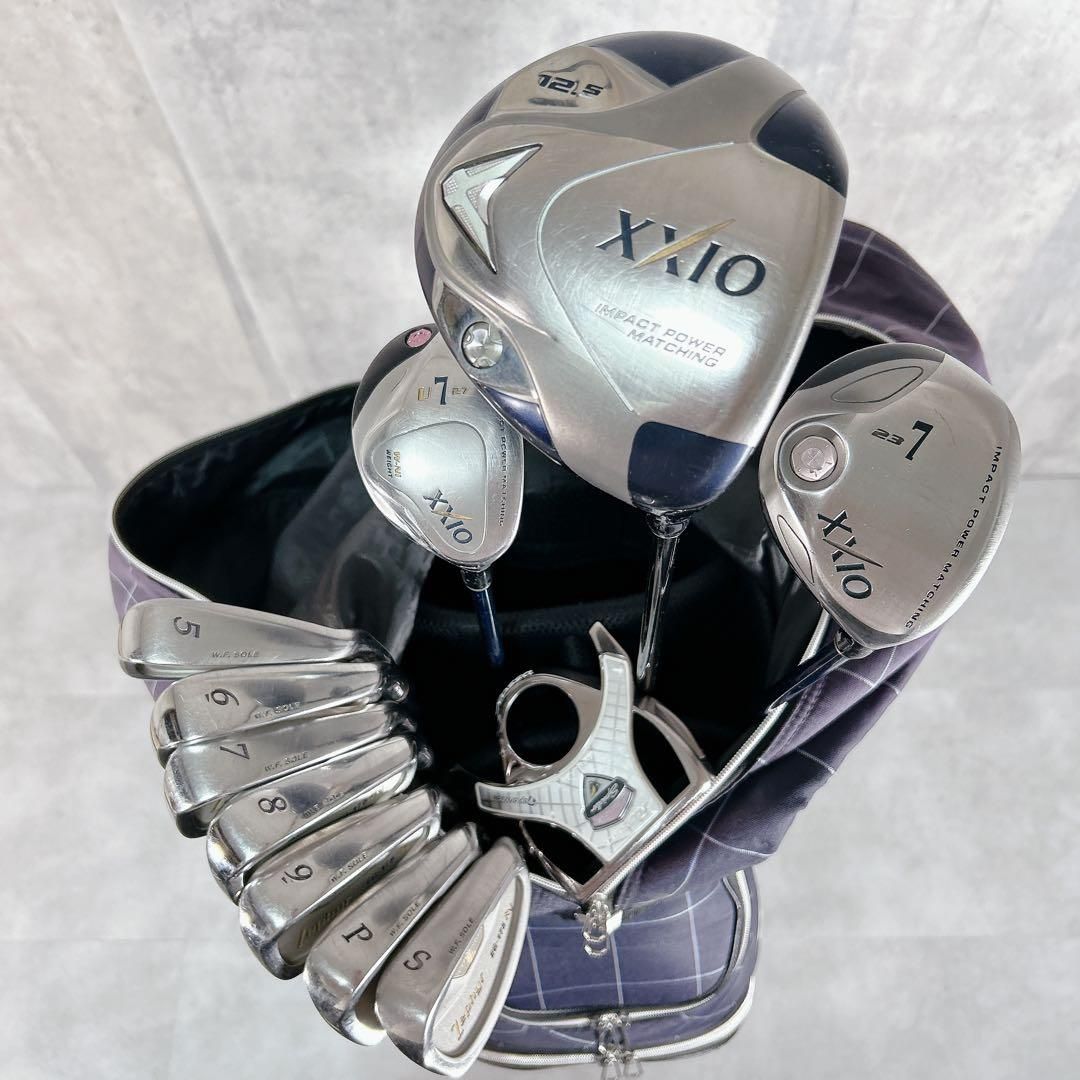 V382 XXIO ゼクシオ 他 レディース ゴルフ クラブセット チェック柄