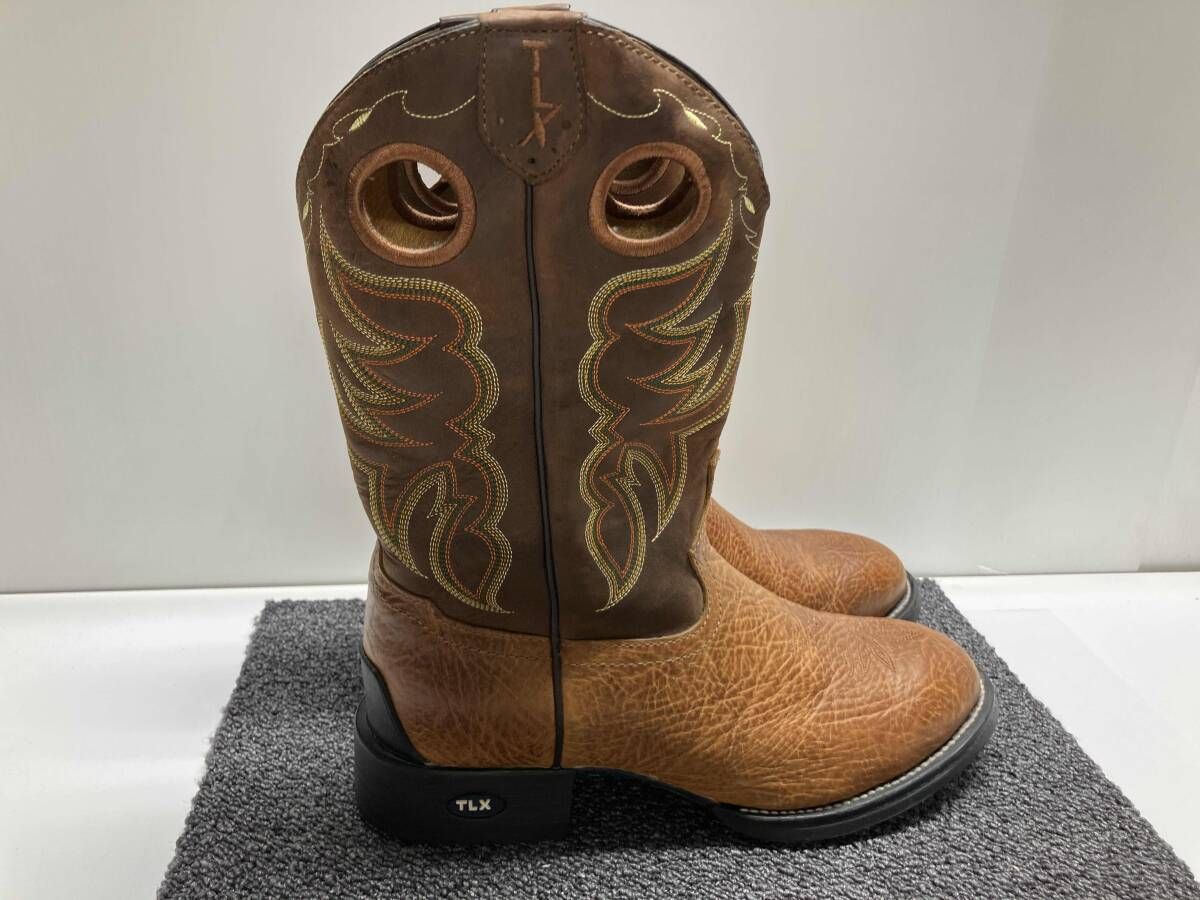 Tony Lamaブラウンレザーウエスタンブーツ　箱付き 箱付き☆ Tony Lama トニーラマ ウエスタンブーツ（ブラウン） サイズ