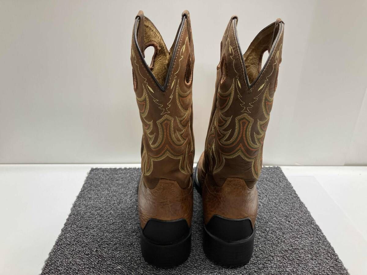 Tony Lamaブラウンレザーウエスタンブーツ　箱付き 箱付き☆ Tony Lama トニーラマ ウエスタンブーツ（ブラウン） サイズ