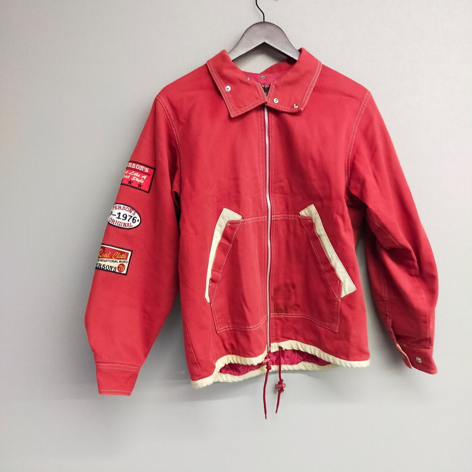 M11106 【90s PERSONS】 パーソンズ 中綿 ジャケット ブルゾン レッド 
