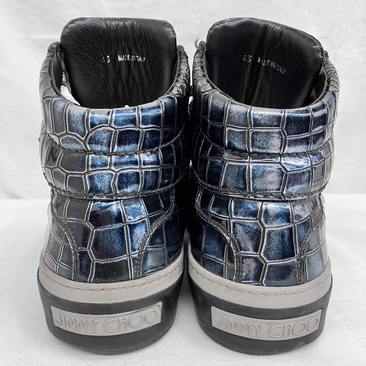  JIMMY CHOO エナメル クロコ型押 ネイビー スニ-カ- その他 靴