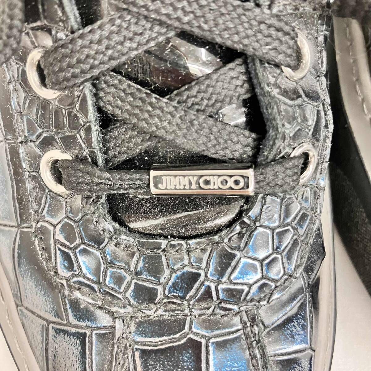 クロコ型押 ネイビー