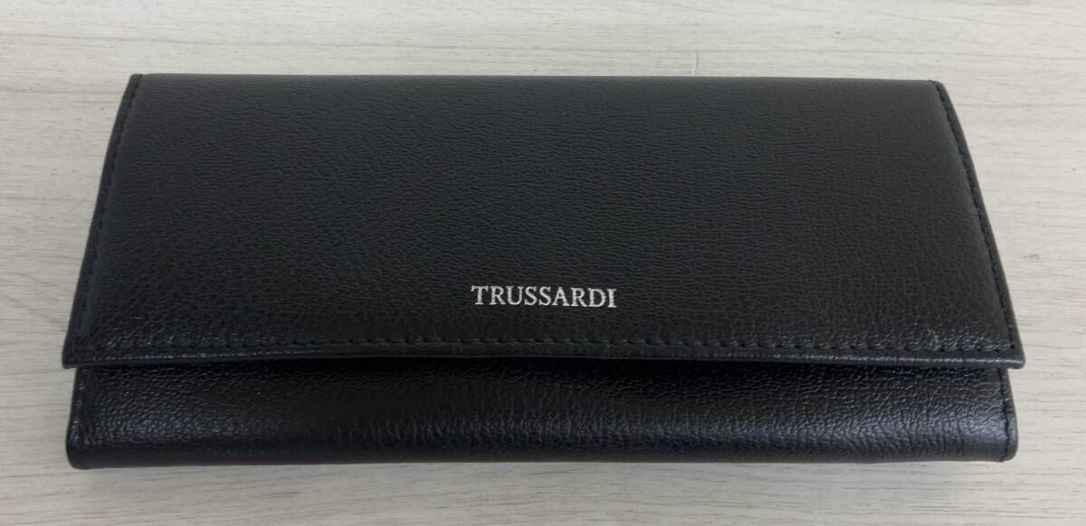 トラサルディ 長財布 レザー ロングウォレット 76 P 060 ブラック 黒 メンズ