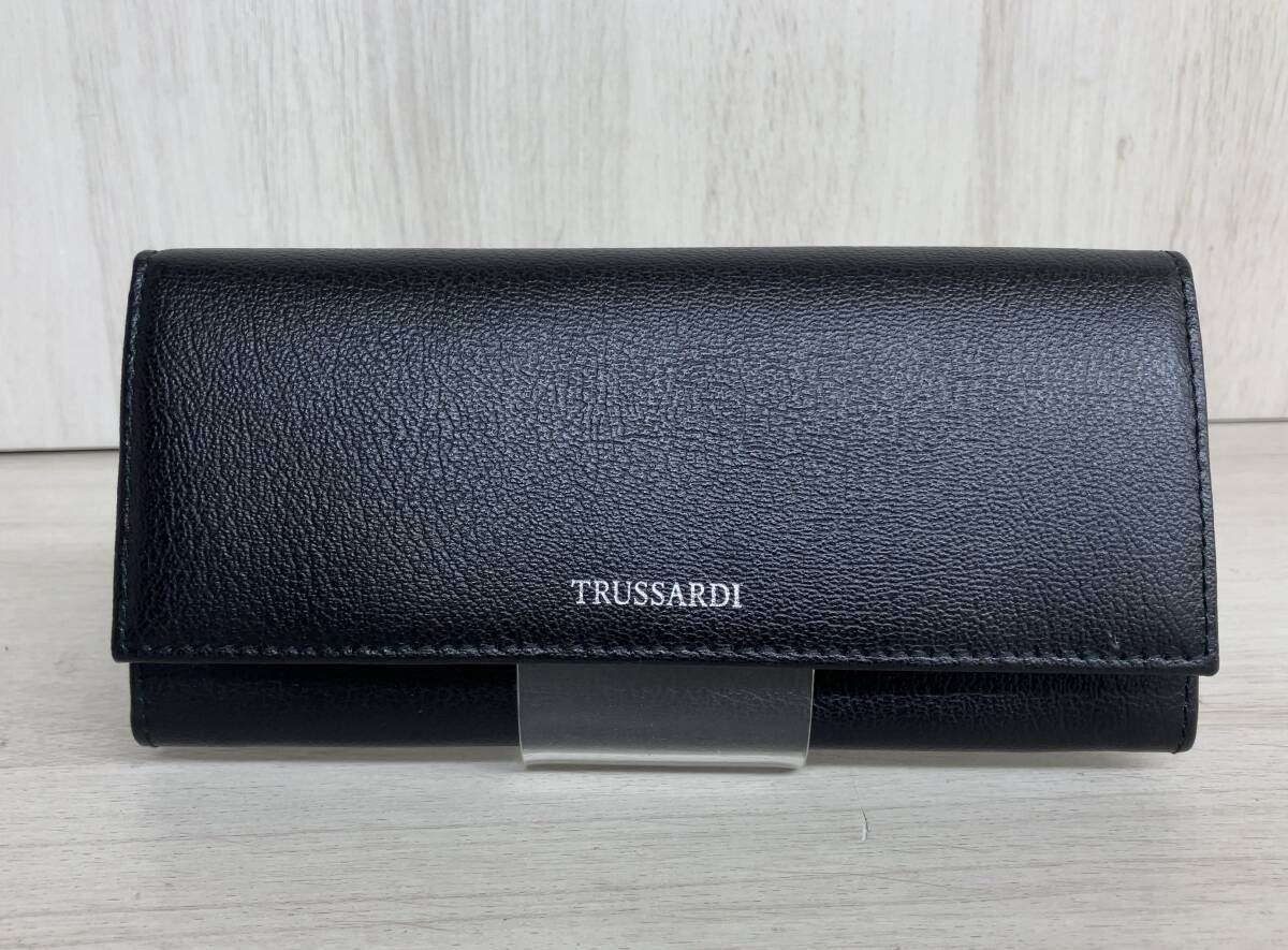 トラサルディ 長財布 レザー ロングウォレット 76 P 060 ブラック 黒 メンズ