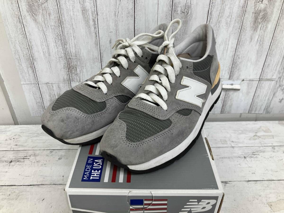 new balance M990 GRY USA 16-093-610-0036-3-0 ソール減り スニーカー