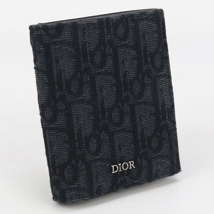 DIOR ディオール オブリーク 三つ折り財布 ジャガード メンズ