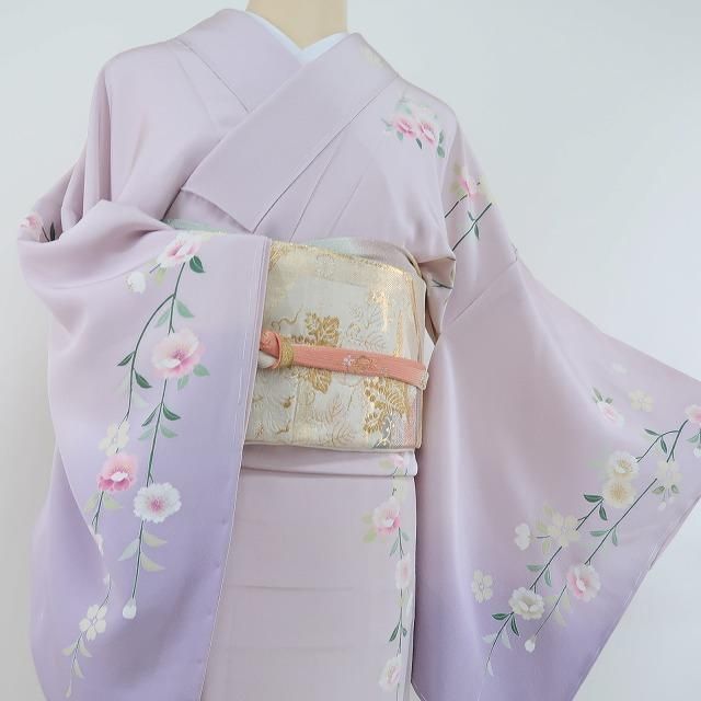  ✾まめ藤✾正絹 着物 作家物落款 空にも幻想的な明かりにも麗しくほほ笑む桜 訪問着 C-59 訪問着 付け下げ 着物