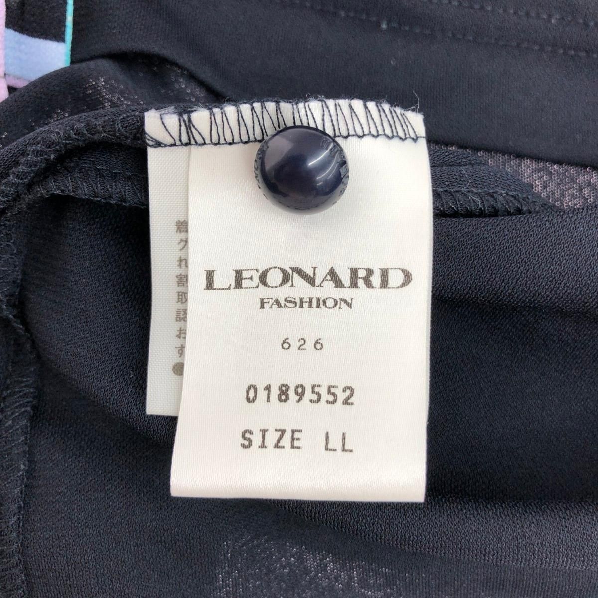 LEONARD レオナール 長袖ブラウス サイズ:LL 花柄    ブラック レディース / 243001002596 LEONARD レオナール 長袖ブラウス サイズ:LL 花柄 ブラック レディース