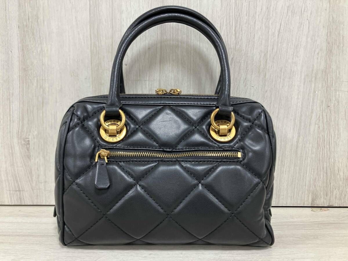 GUESS ゲス ハンドバッグ ショルダーバッグ 2 way キルティング CESSILY Box Satchel ブラック