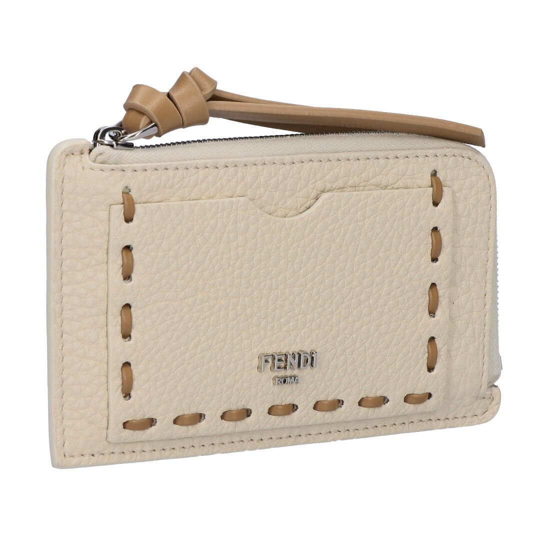 フェンディ FENDI カードケース コインケース セレリア 8 M 0489 AURN F 1 TWS CAMELLIA CAPPUCCINO