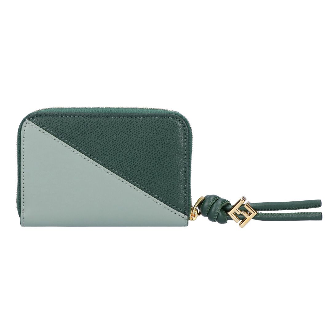 フェンディ FENDI 折財布 二つ折り財布 FFダイヤモンド 8 M 0313 AYCA F 1 TWG MATCHA MILK NORI GREEN SOFT GOLD