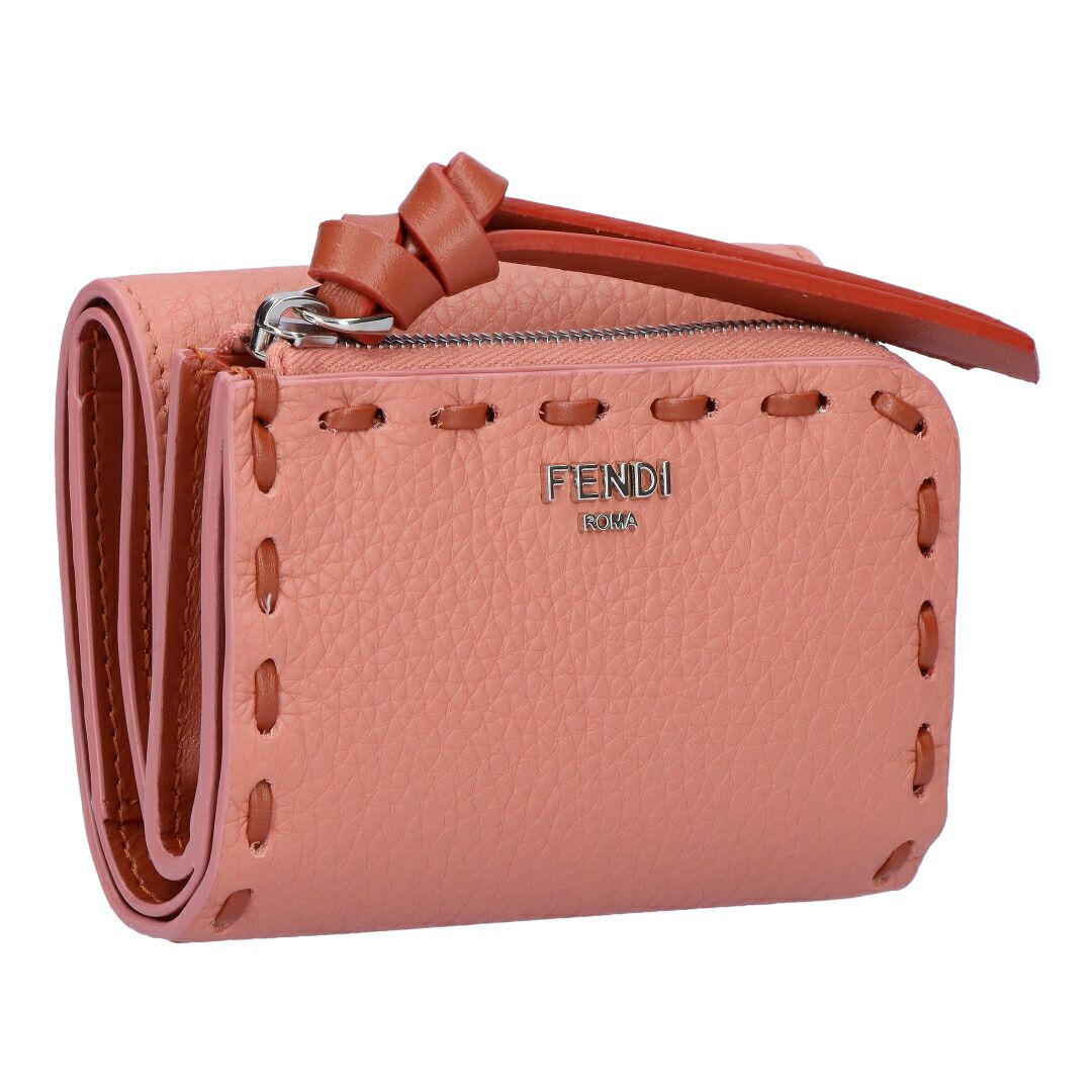 フェンディ FENDI 折財布 三つ折り財布 ピーカブー セレリア 8 M 0499 AURN F 1 TWR SIENNA PALLADIUM マイクロ