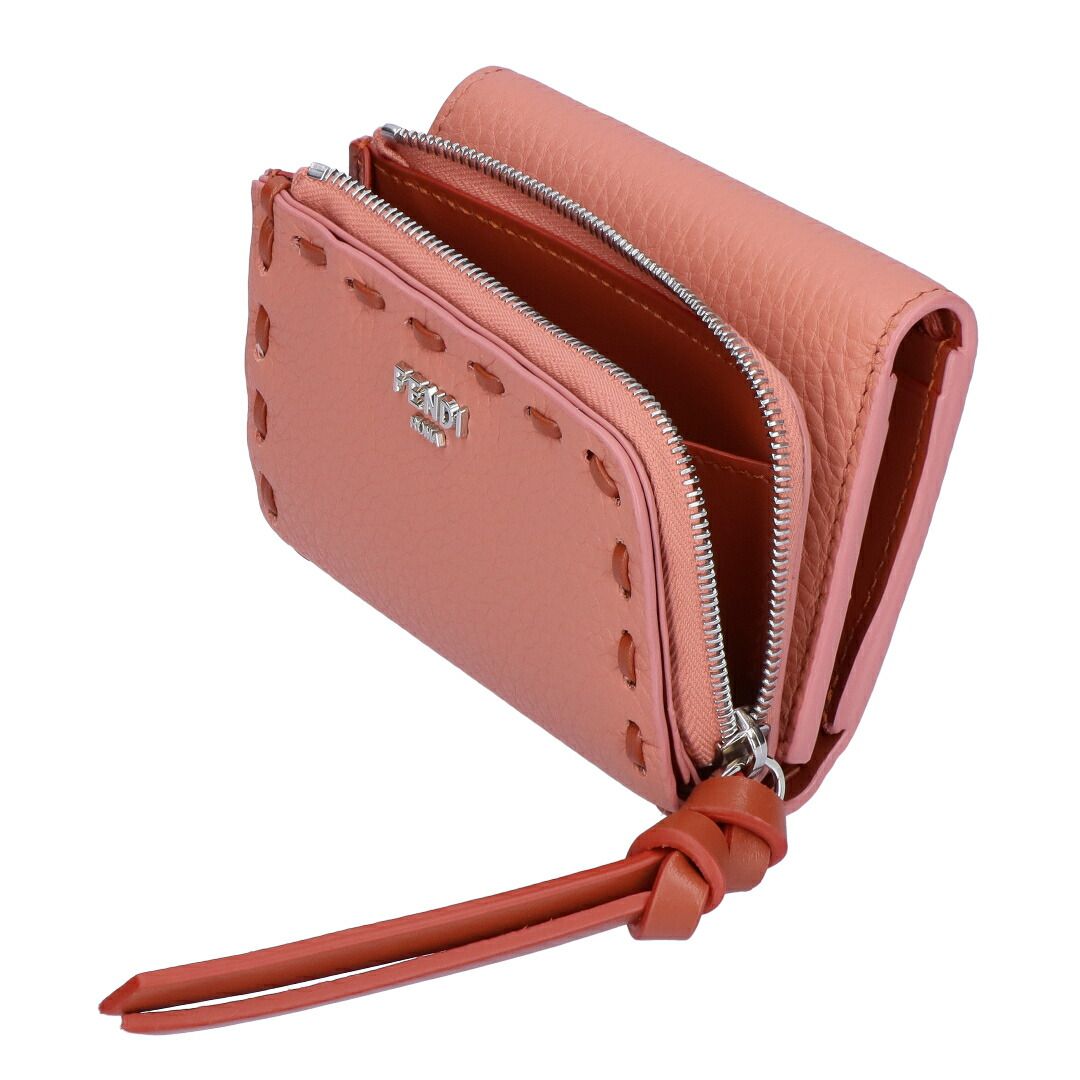  フェンディ FENDI 折財布 三つ折り財布 ピーカブー セレリア 8 M 0499 AURN F 1 TWR SIENNA PALLADIUM マイクロ 三つ折り財布 折り財布