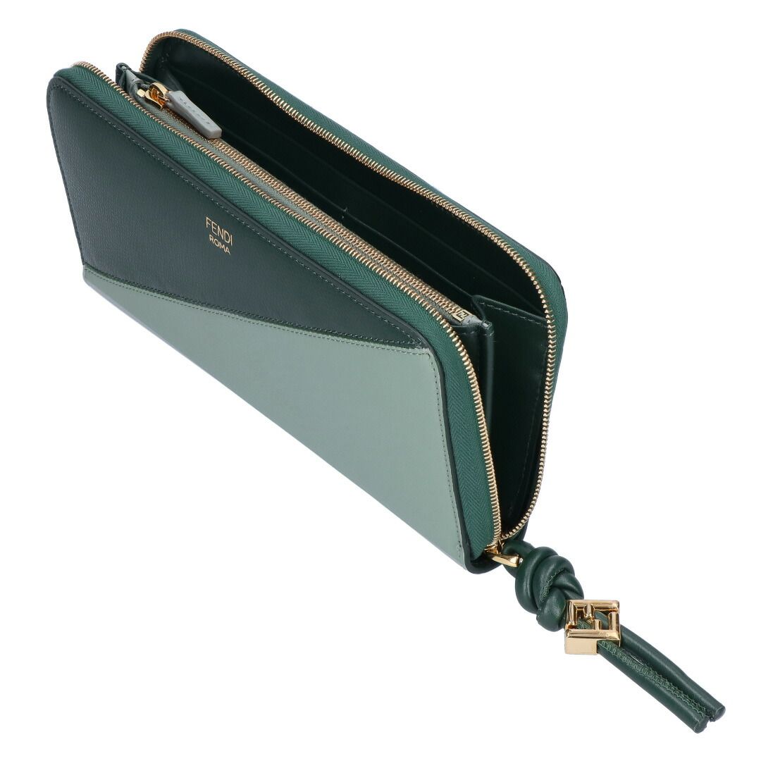 fendi メルトンコート　オリーブ フェンディ FENDI 長財布 FFダイヤモンド 8M0517 AYCA F1TWG MATCHA