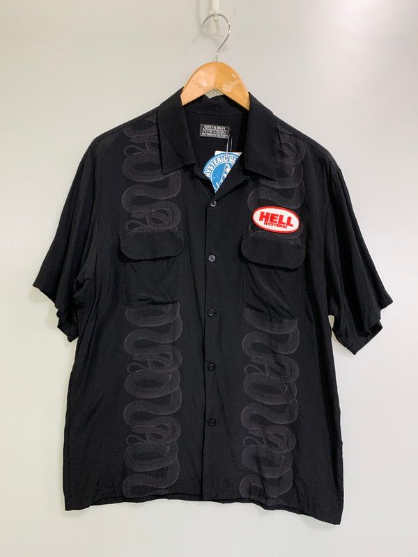 GLAMOUR ヒステリックグラマー OPEN COLLAR SHIRT HELLワッペン オープン シャツ 半袖シャツ トップス 140 251125 yn 28 min