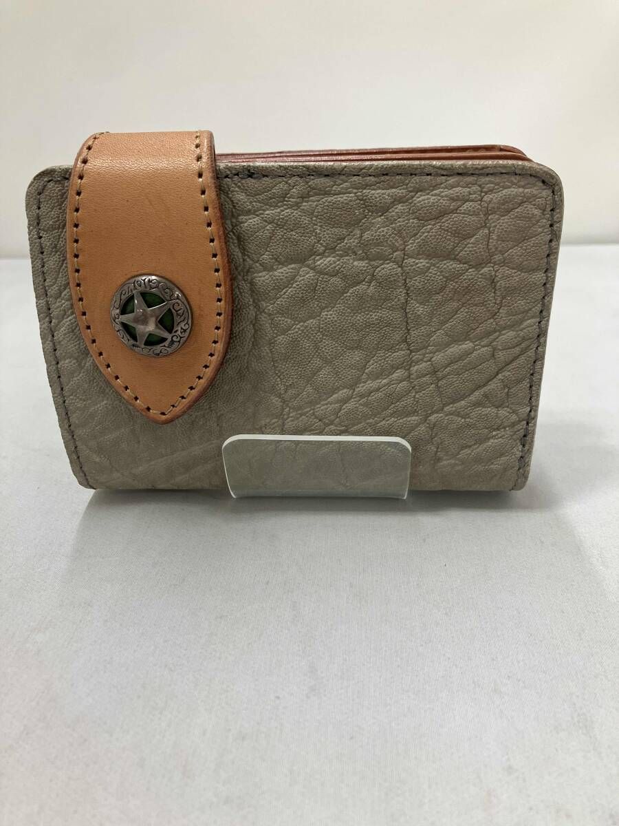 ALZUNI 二つ折り財布 象革 エレファントレザー Elephant