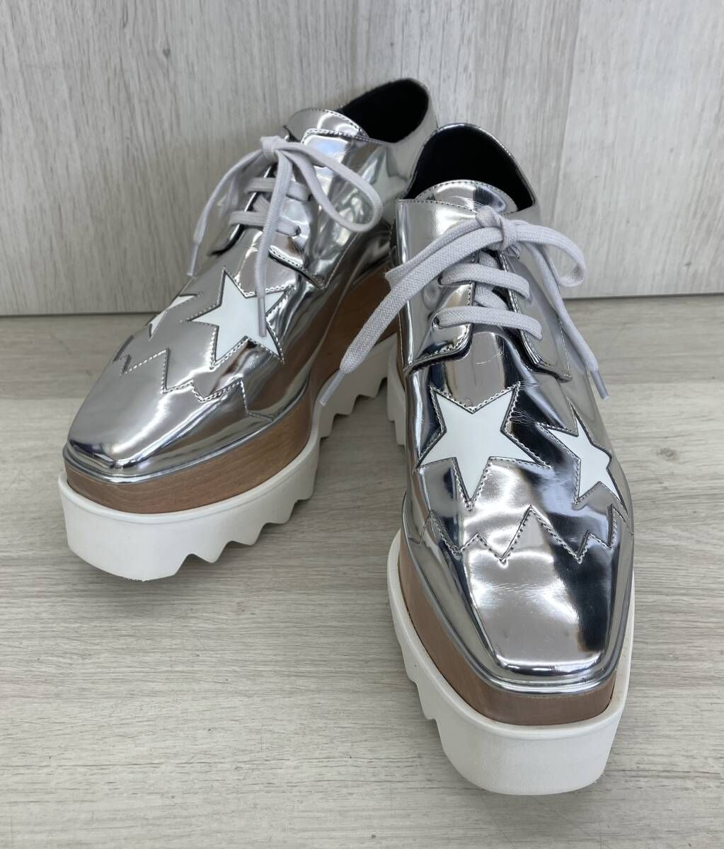 STELLA McCARTNEY ステラ マッカートニー 厚底スニーカー メタリックスター スニーカー 36