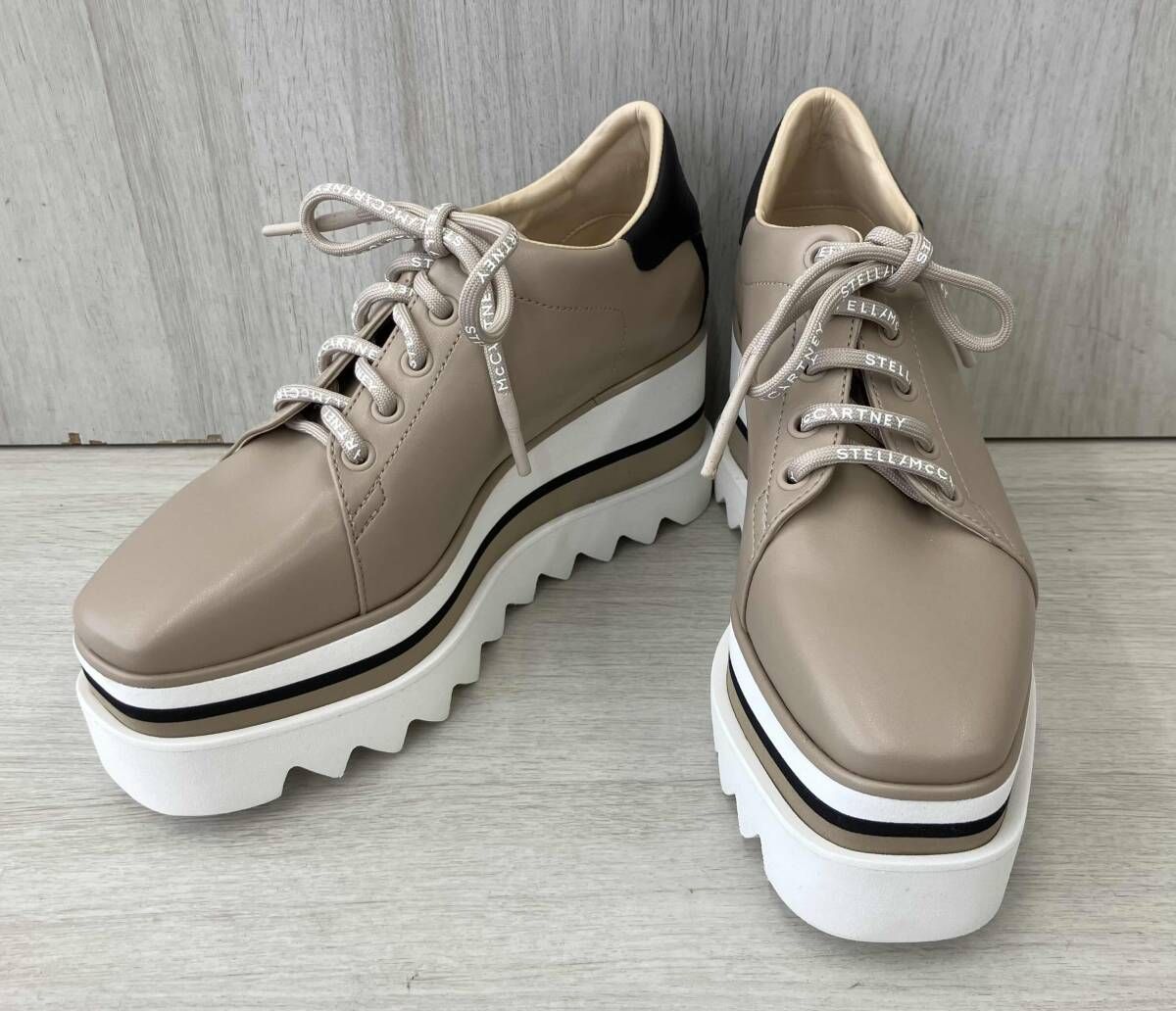 ステラ マッカートニー STELLA McCARTNEY スニークエリス ライトブラウン 厚底スニ カ サイズ36