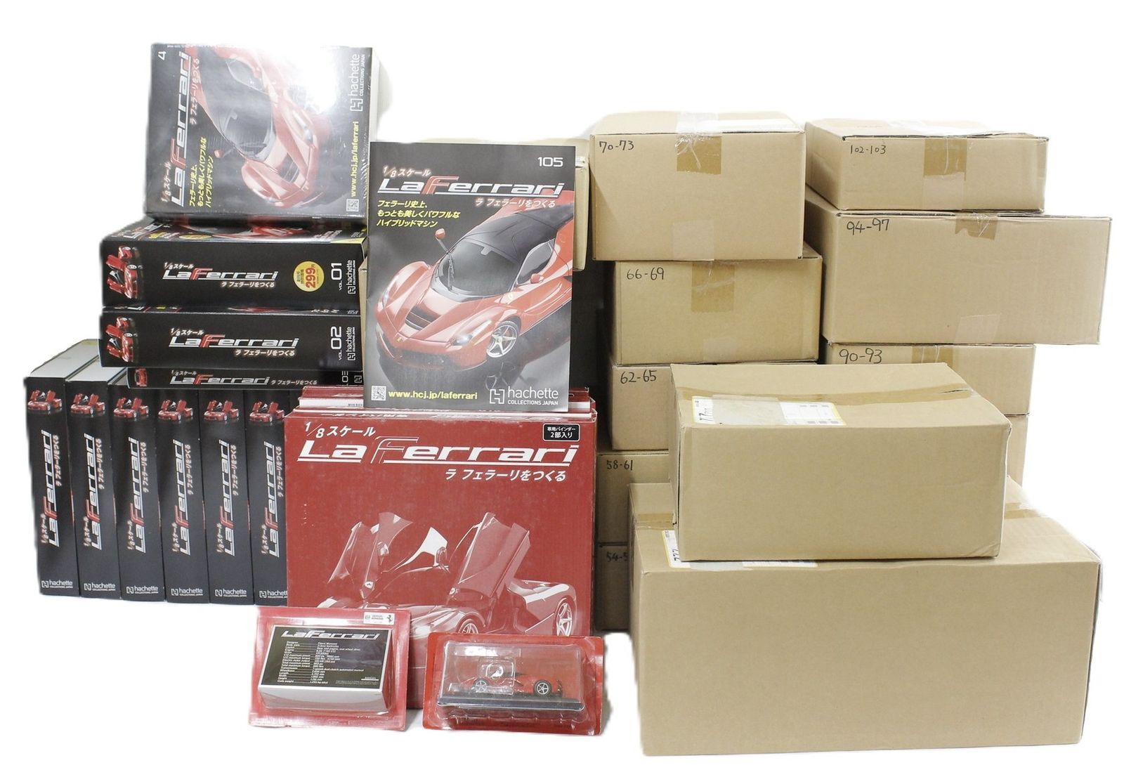 未組立 アシェット ラ フェラーリをつくる 1 105巻 ディスプレイベース 付き 車 模型 フィギュア ホビー D B 120 byebye