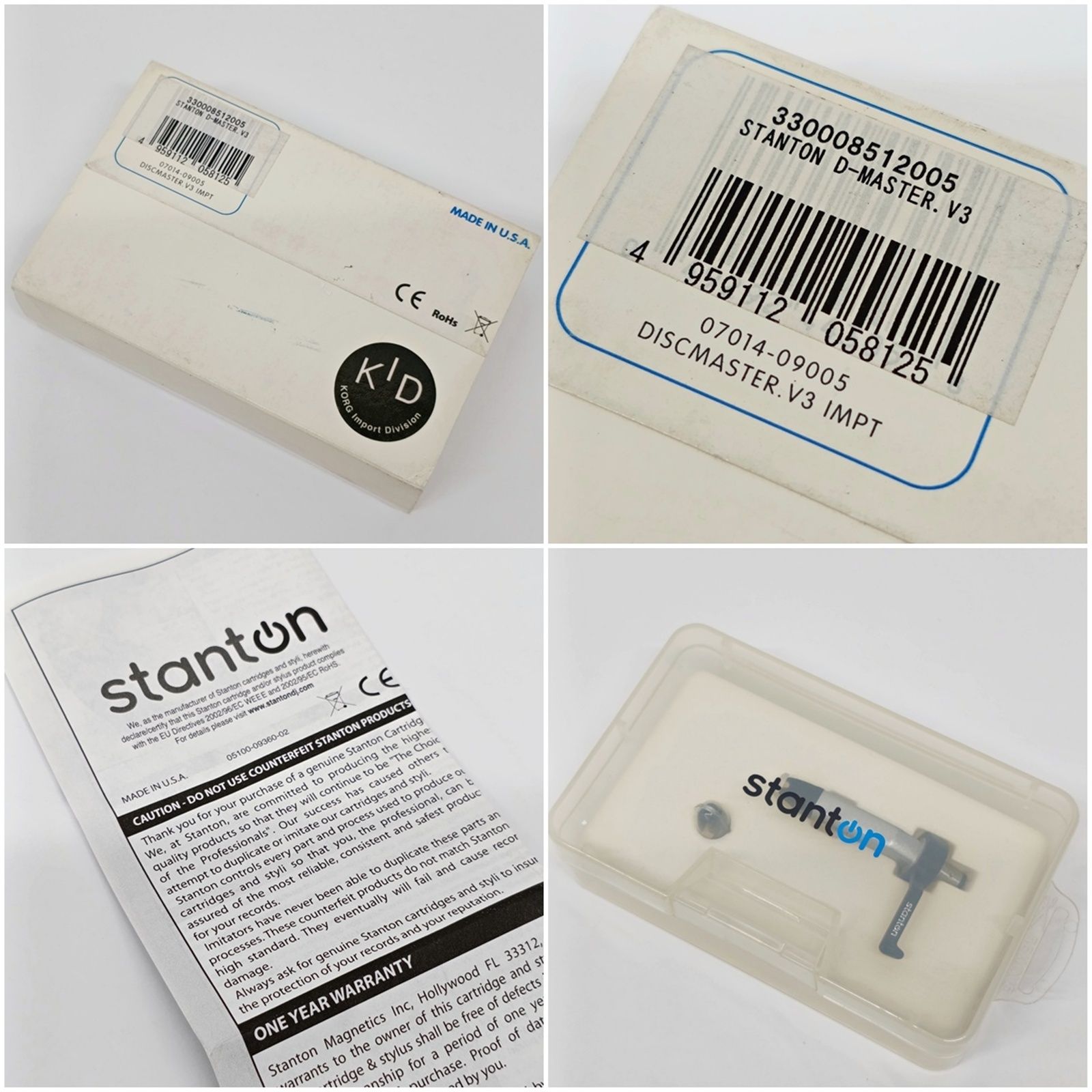 Stanton DISCMASTER.V3 DJカートリッジ 交換針付き ヘッドシェル一体型