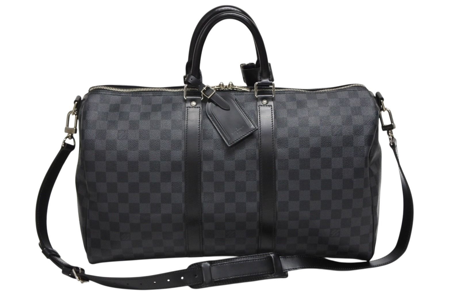 LOUIS VUITTON ルイヴィトン ボストン キーポルバンドリエール45 ダミエグラフィット N 41418 ブラック シルバー金具 4 b 009539