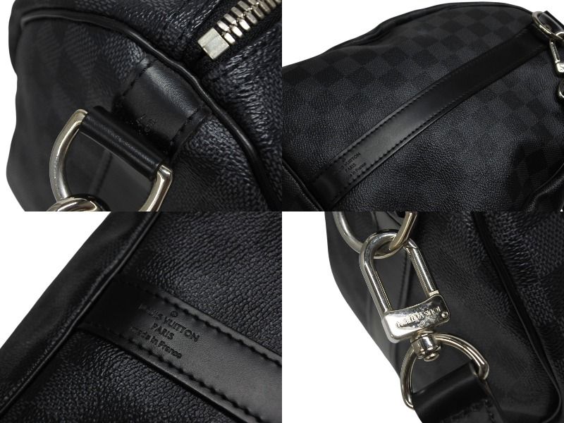  LOUIS VUITTON ルイヴィトン ボストン キーポルバンドリエール45 ダミエグラフィット N 41418 ブラック シルバー金具 4 b 009539 ボストンバッグ 旅行用バッグ バッグ