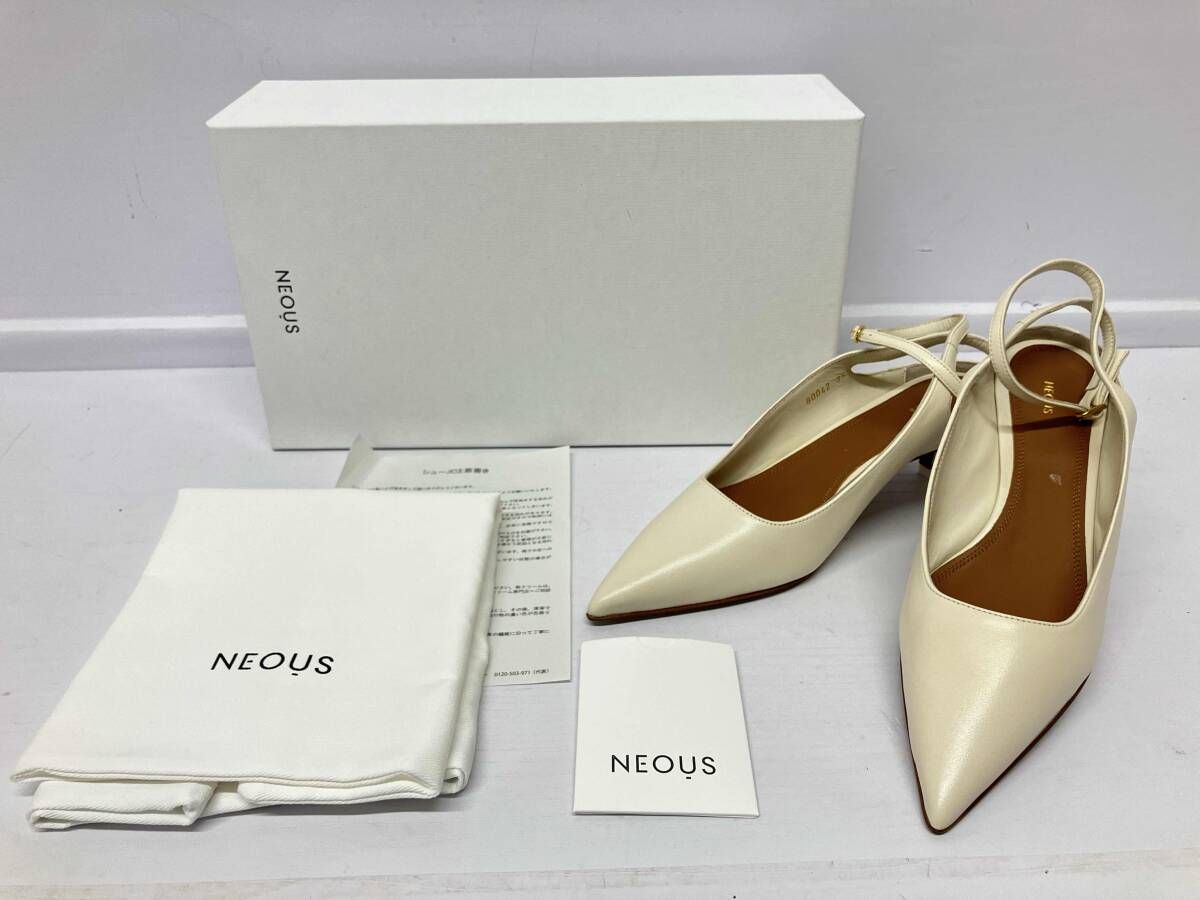 NEOUS ネオアス 41-100-46-020377 パンプス クリーム色 412 アンクルストラップパンプス サイズ 35 22.5 cm相当 通年
