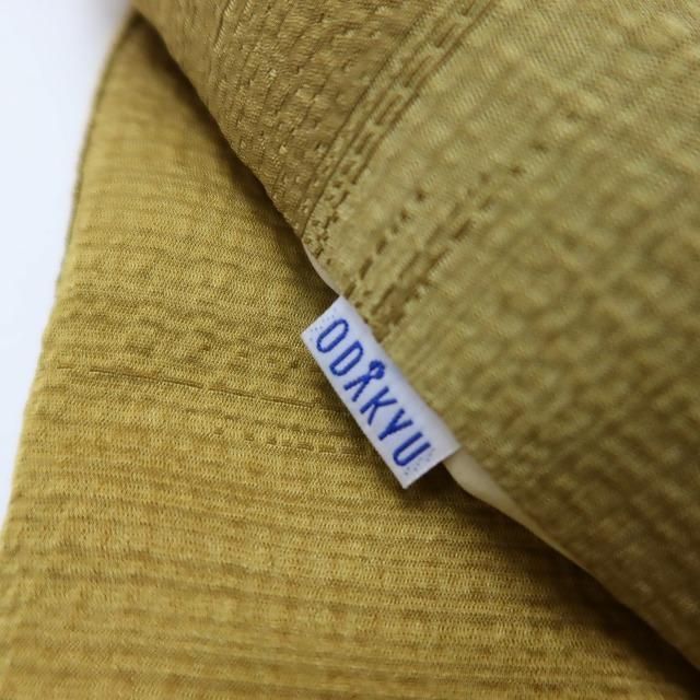 ✾まめ藤✾ 小田急謹製 正絹 着物 自然味とステキな予感で溢れる黄唐茶色の霞空 道中着 E 37