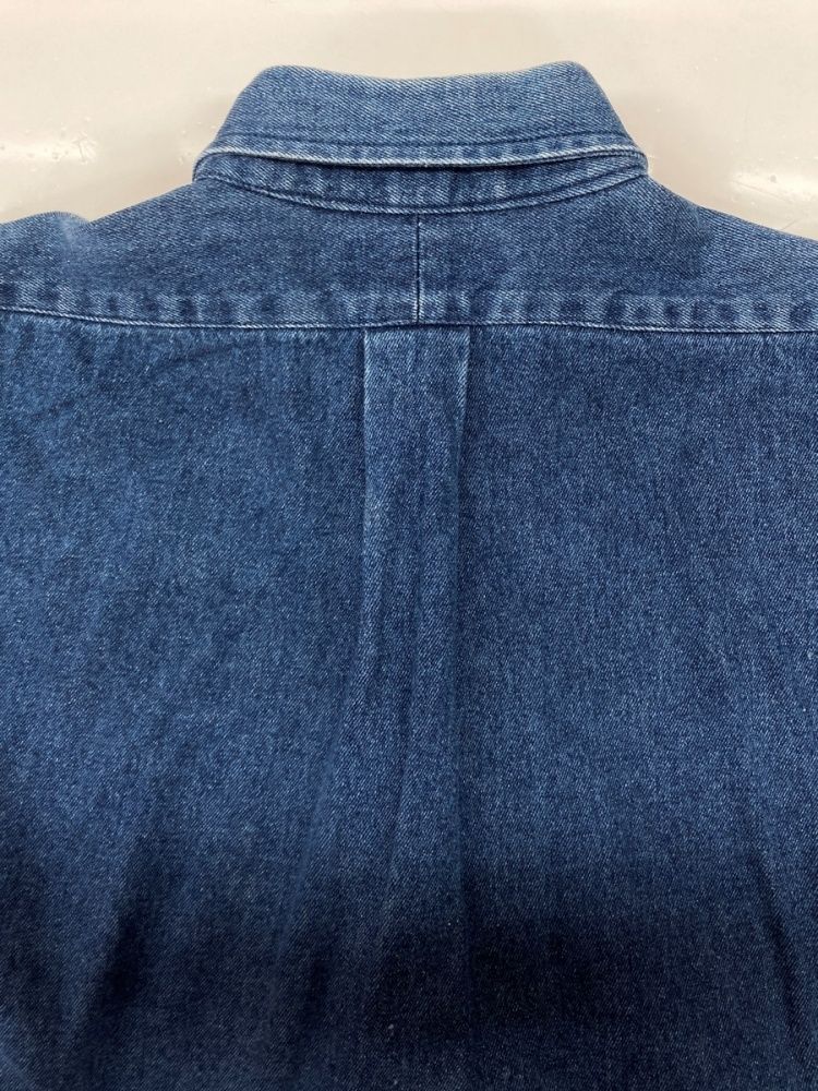 ラルフローレン RalphLauren POLO COUNTRY 90 s DENIM SHIRT ボタンダウン デニム シャツ 長袖 インディゴ 青 長袖シャツ ロゴ ブルー Sサイズ 104 MT-2263