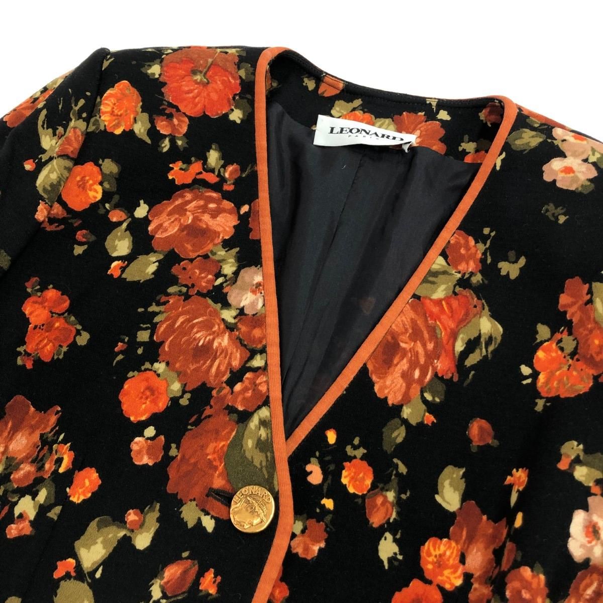 LEONARD レオナール 総柄ジャケット サイズ:38 メインライン/花柄