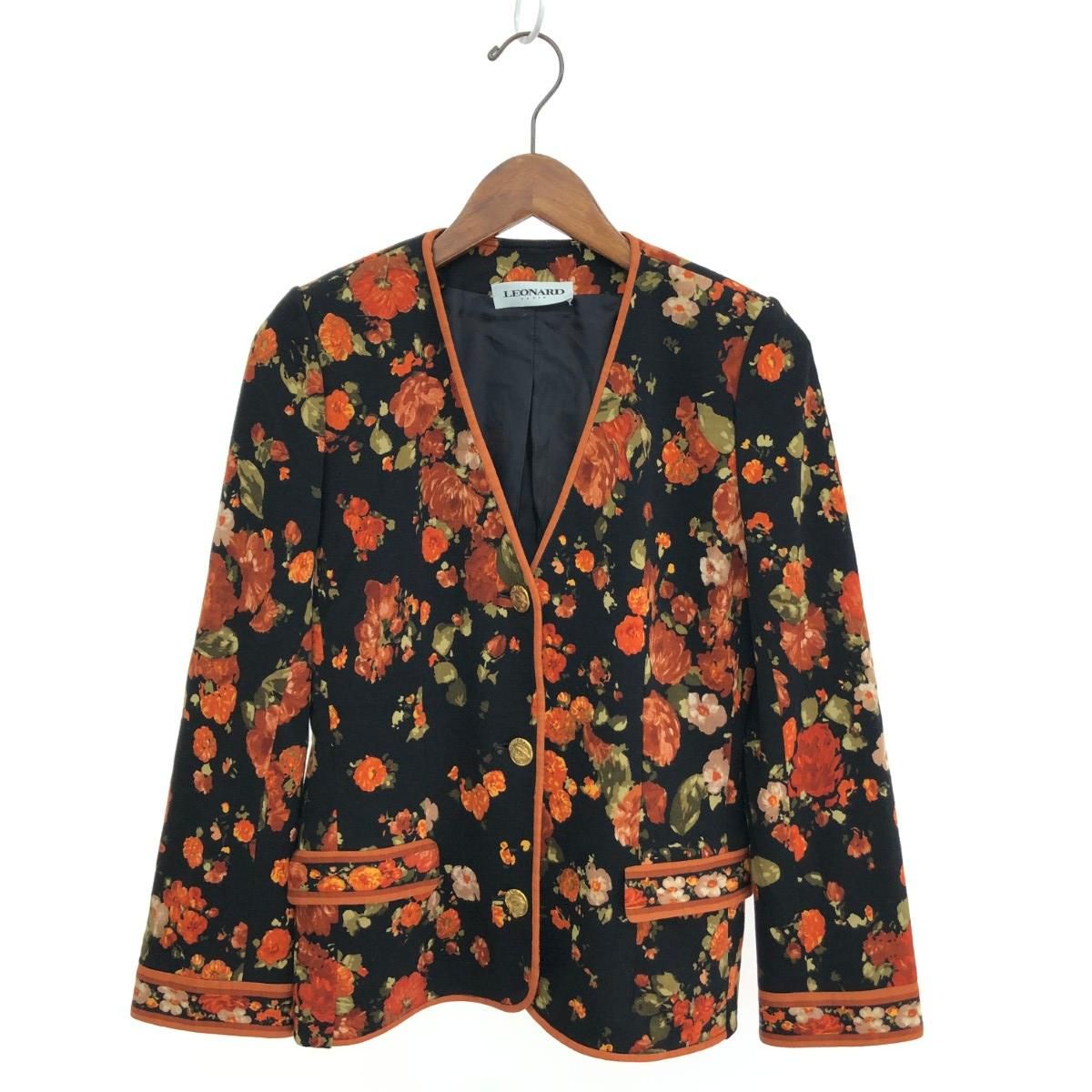 LEONARD レオナール 総柄ジャケット サイズ:38 メインライン/花柄