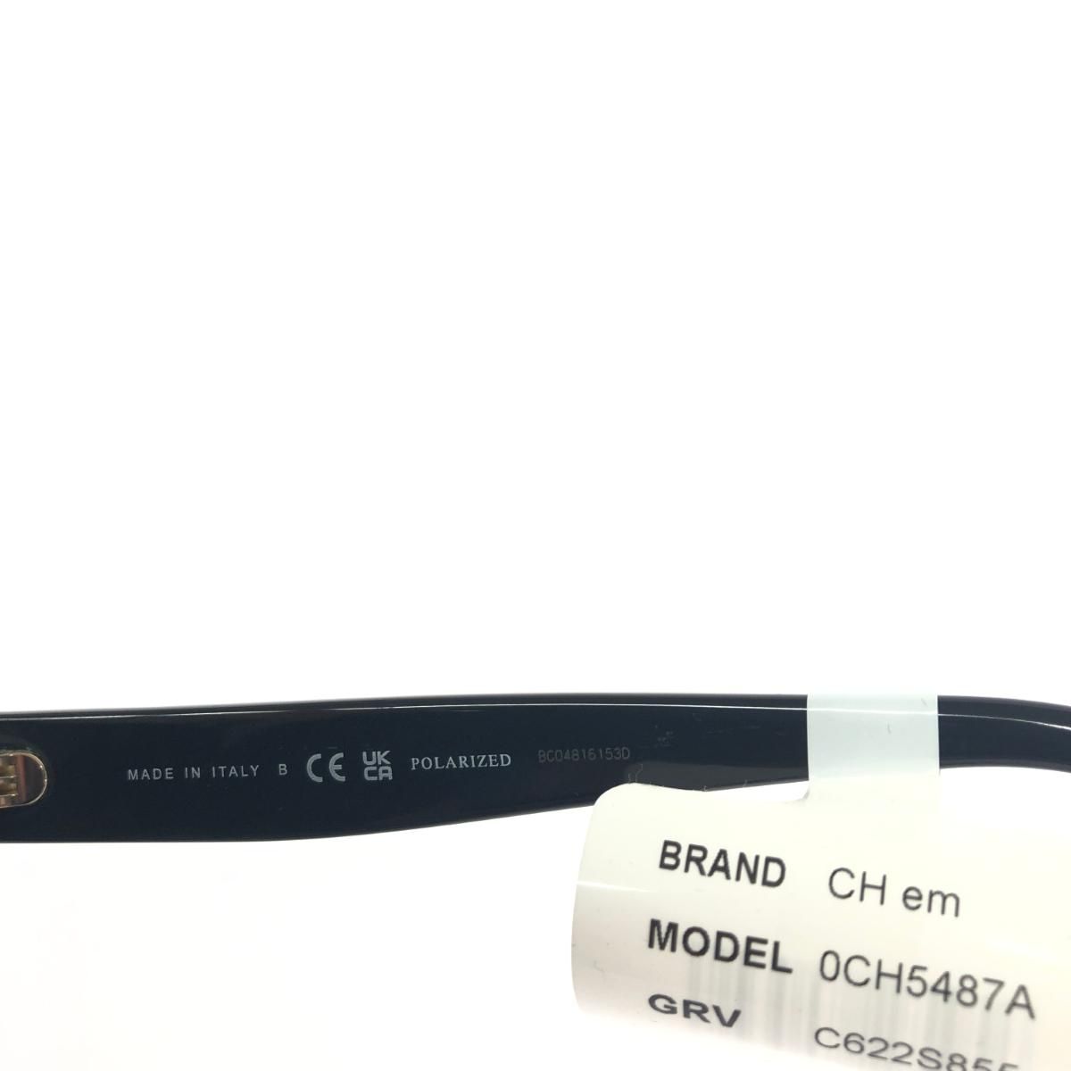 CHANEL シャネル サングラス  ココマーク/チェーン付 5487   ブラック/ゴールドカラー レディース / 241014005010 CHANEL シャネル サングラス ココマーク/チェーン付 5487 ブラック