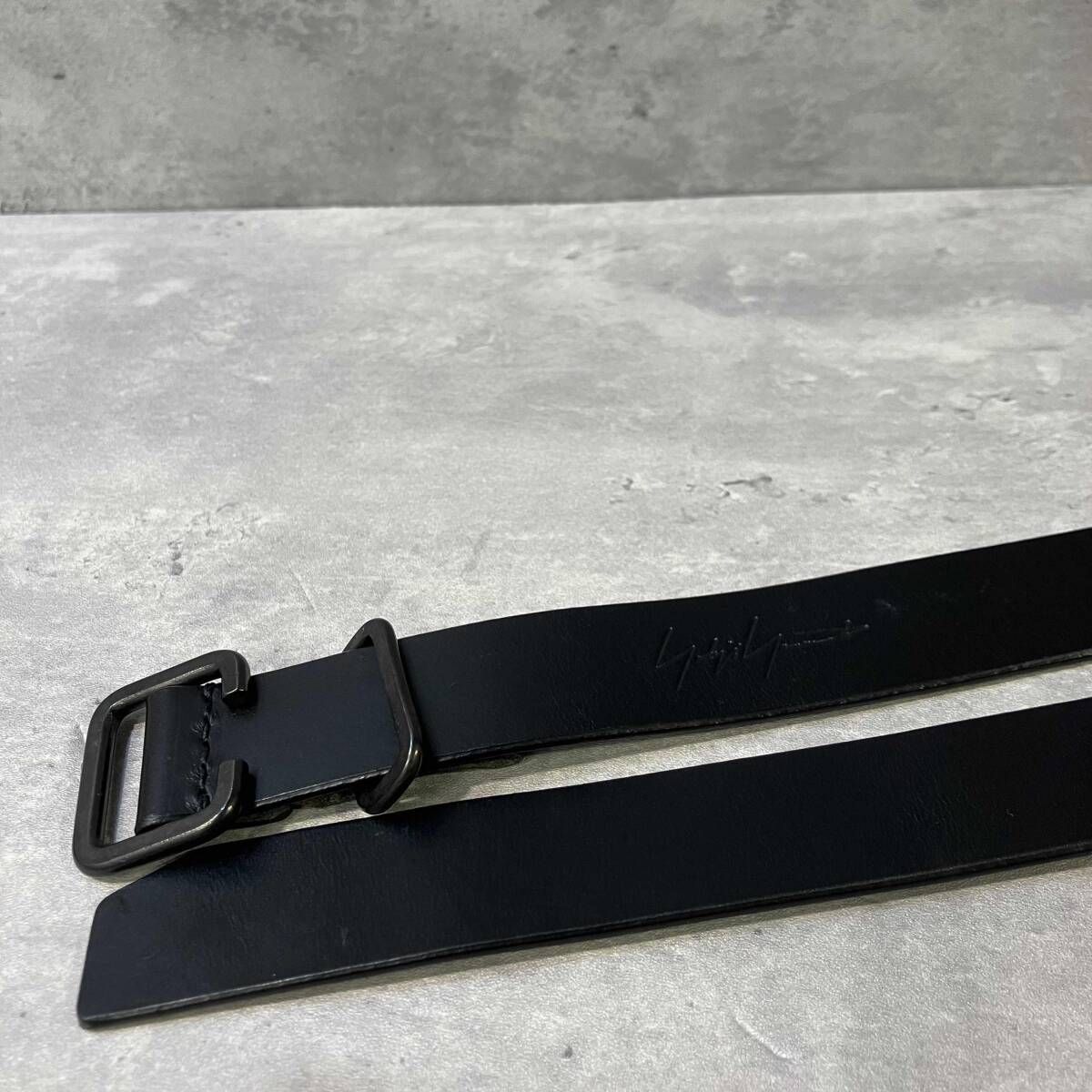 yoji yamamoto pour homme レザーベルト ブラック 本革 YOHJI ショップ YAMAMOTO POUR HOMME leather belt レザーベルト