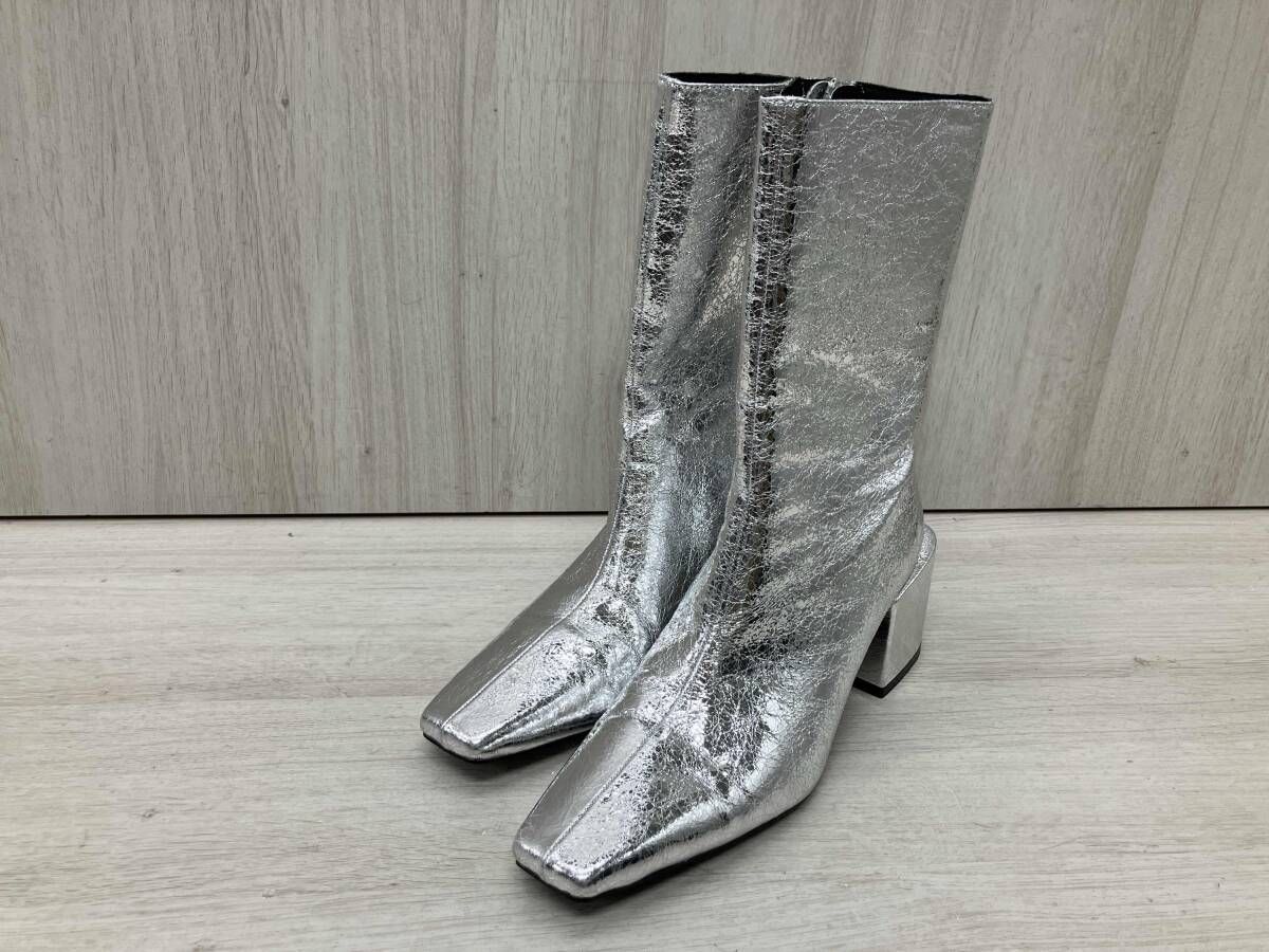 AMERI ロングブーツ シルバー 表記サイズL