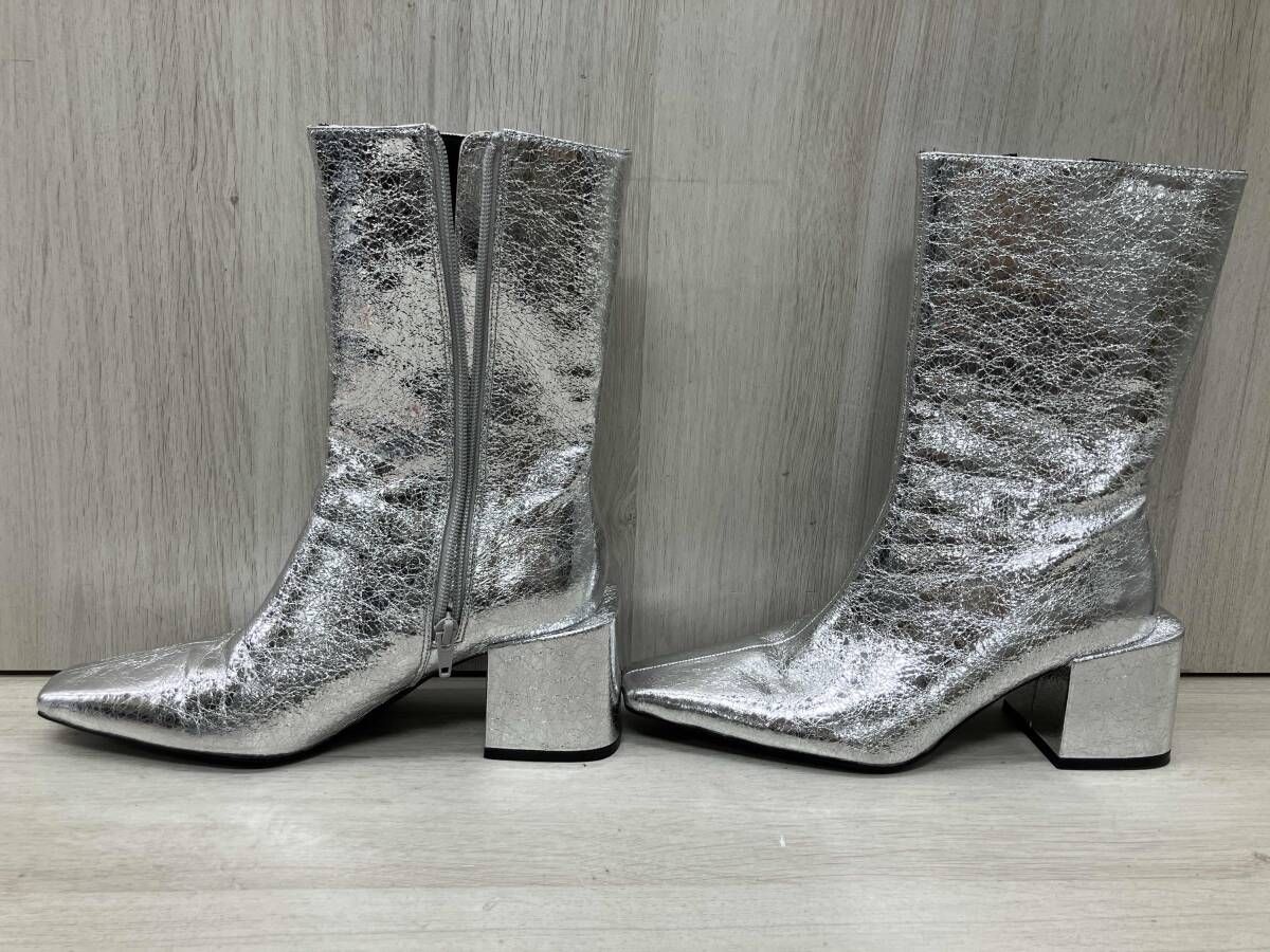 AMERI ロングブーツ シルバー 表記サイズL