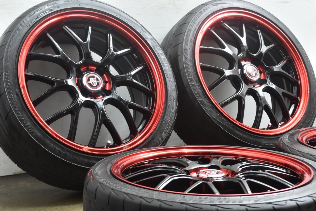 カスタム用に EXPLODE 17 in 7 J 42 PCD 100 ブリヂストン ポテンザ RE 003 195 45 R アクア ヴィッツ ヤリス ノート スイフト デミオ