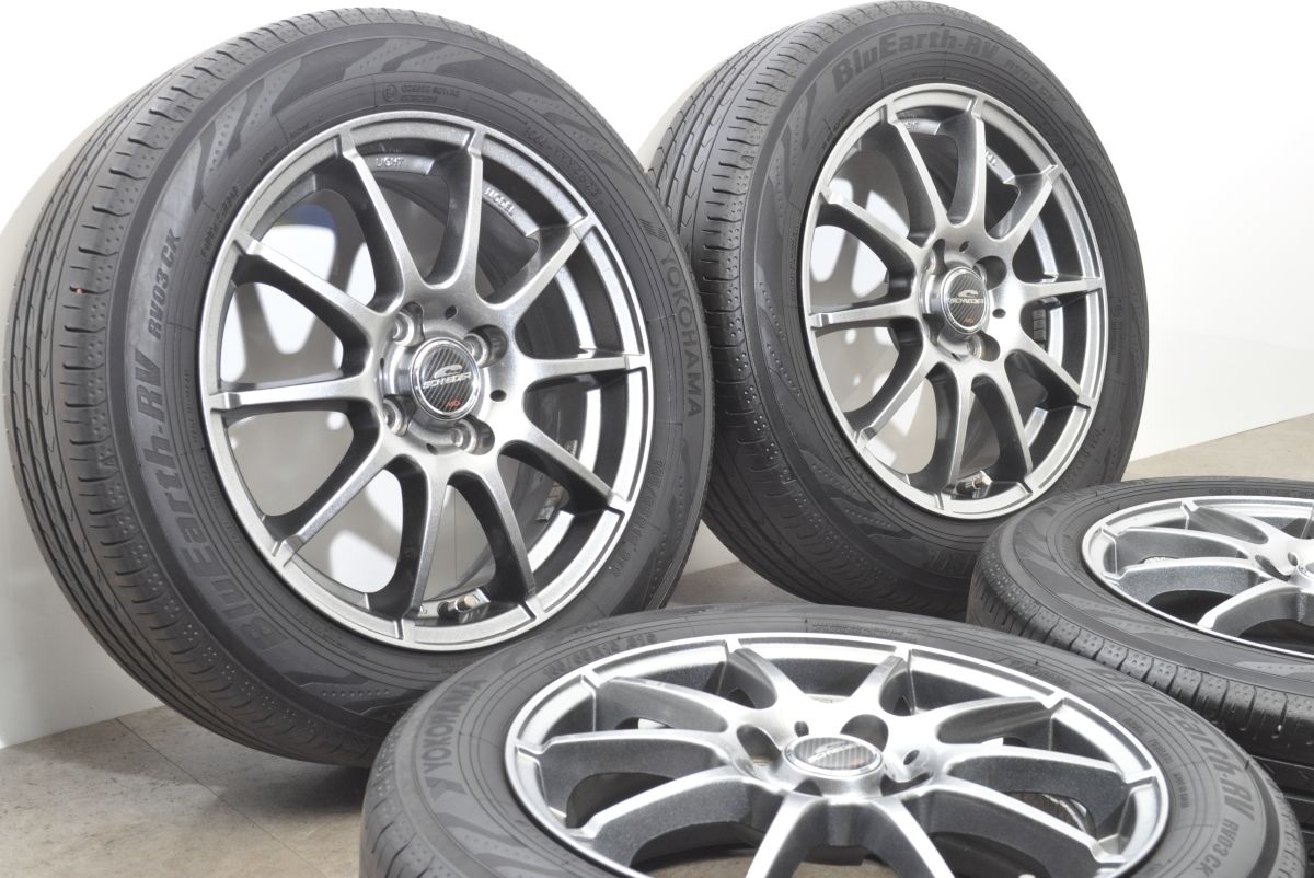 バリ溝 シュナイダー 15 in 5 J 45 PCD 100 ブルーアースRV 03 165 65 R デリカD 2 ソリオ タフト E 11ノート キューブ K 12マーチ