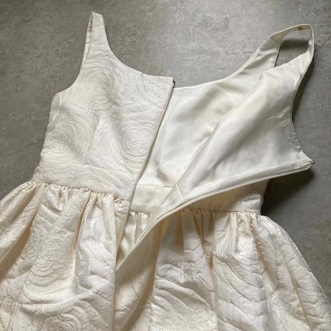 ケイトスペード マディソンアベニュー ビッグりぼんパーティードレス ジャガード生地 柄 薔薇 のスリーブ フ kate spade