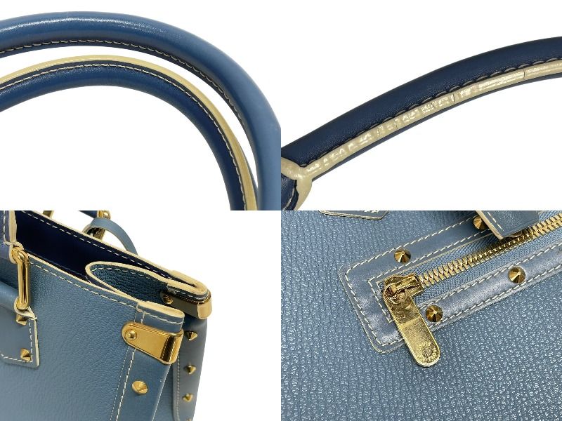  LOUIS VUITTON ルイヴィトン スハリ ファビュロー トートバッグ ハンドバッグ M 91813 ブルー 4 b 009124 ボストンバッグ 旅行用バッグ バッグ