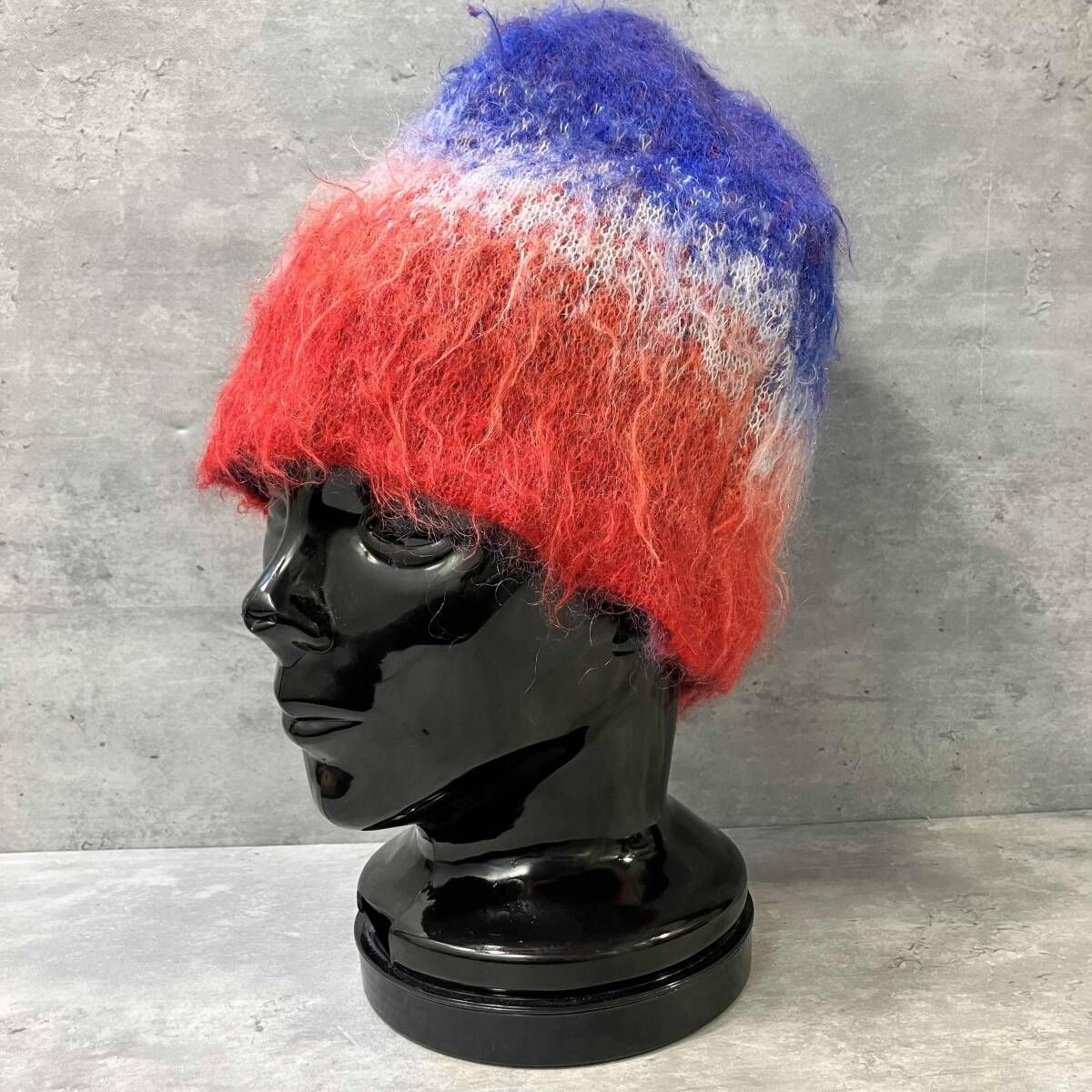 ERL MOHAIR BEANIE モヘアビーニー ホワイト レッド ブルー イーアールエル