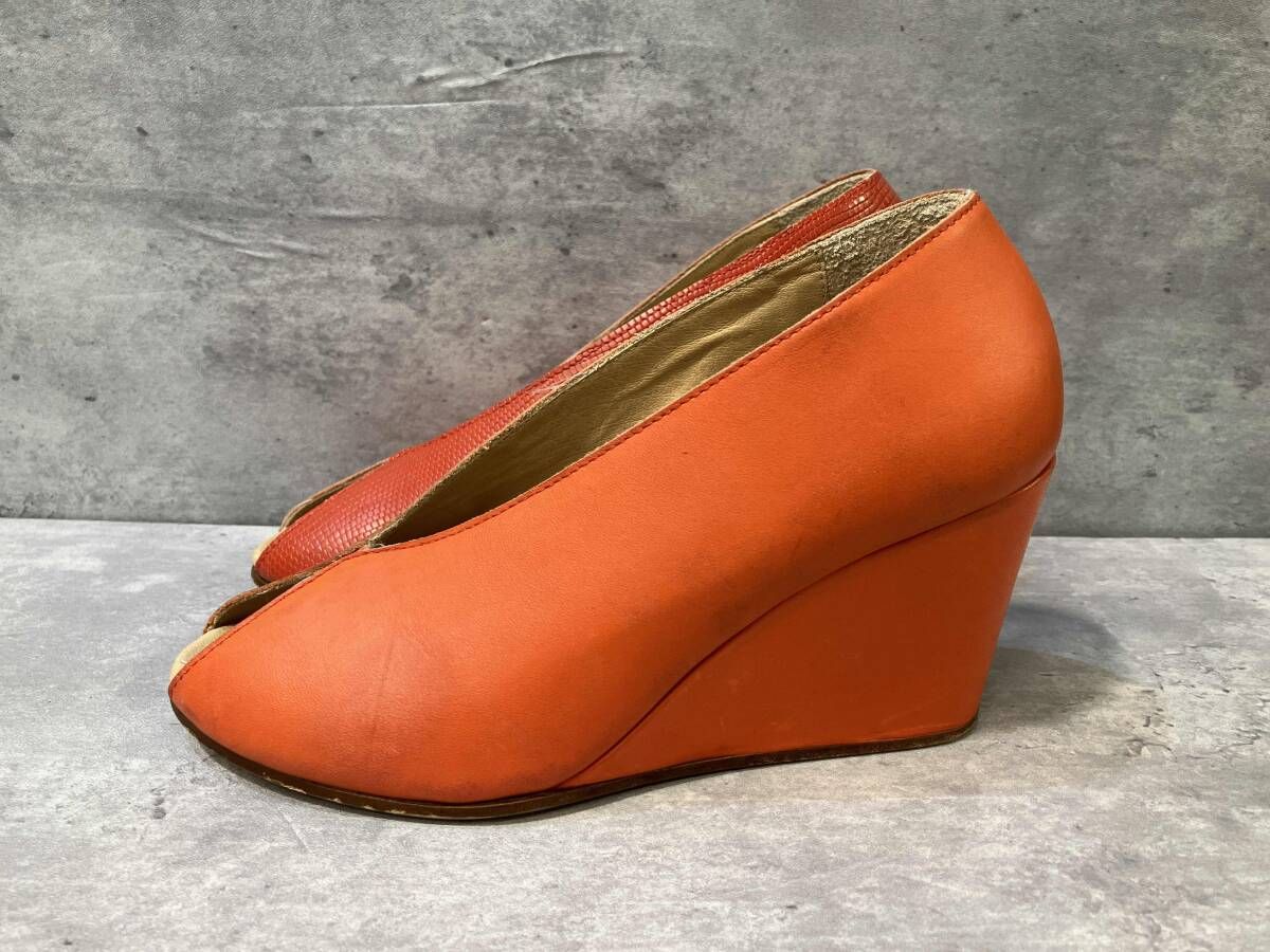 MM 6 サンダル Maison Martin Margiela エムエムシックス マルジェラ 異素材切り替え レザー 35 22 5 cm