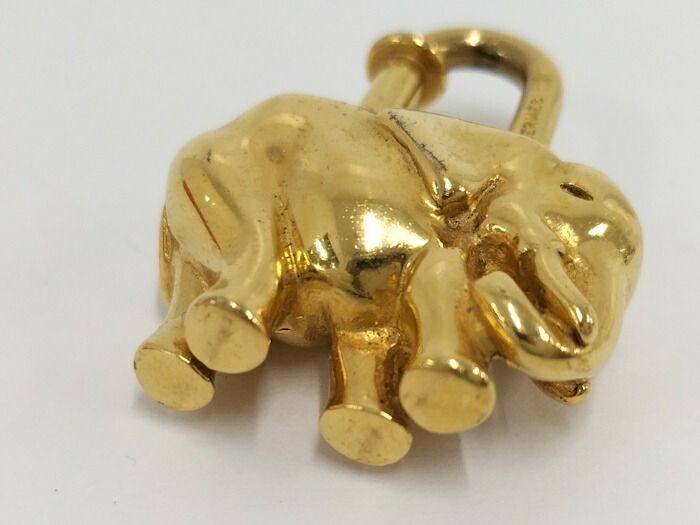 HERMES カデナ チャーム ペンダントトップ エレファント 1997限定