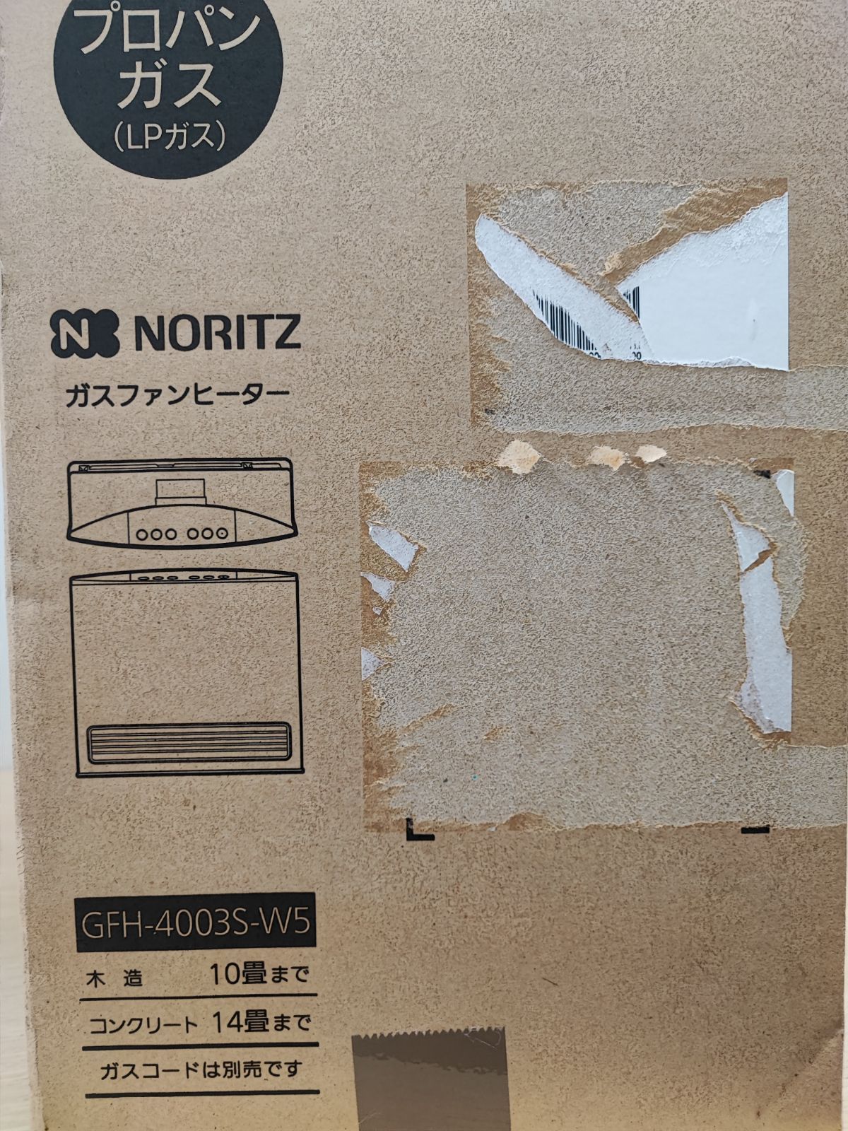 未開封品】ノーリツ ガスファンヒーター GFH-4003S-W5 2014年製 - メルカリ