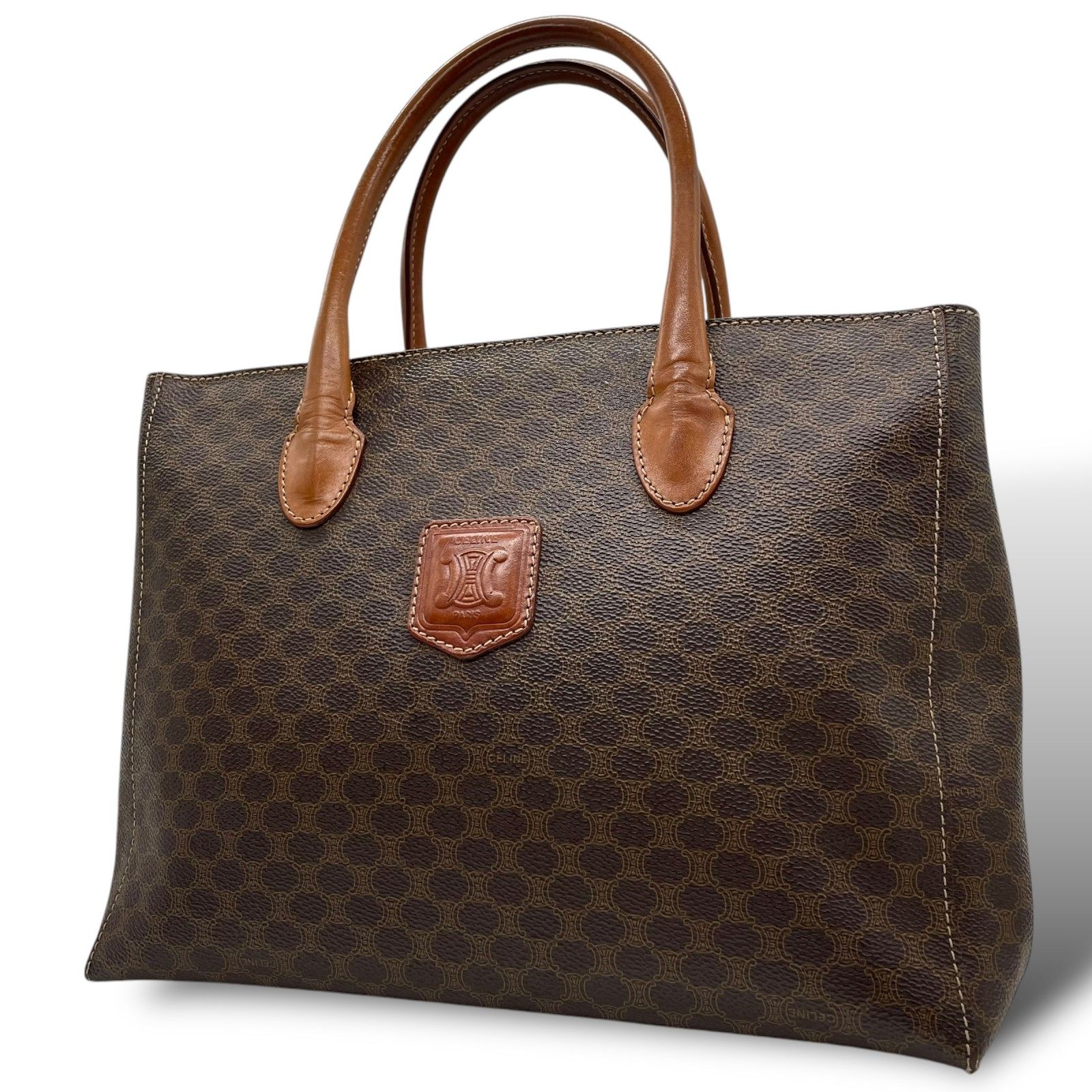 美品 CELINE セリーヌ ヴィンテージ ハンドバッグ マカダム柄 美品 CELINE セリーヌ ヴィンテージ ハンドバッグ マカダム柄