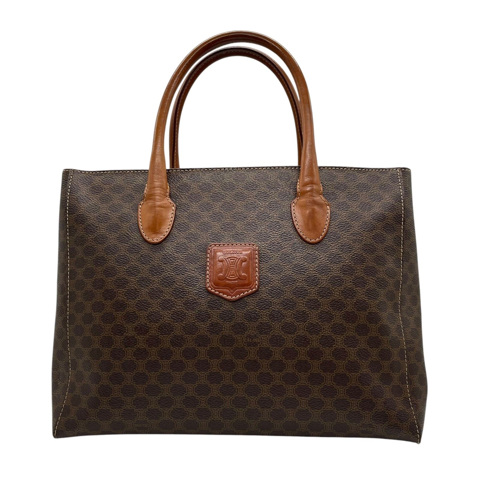 美品 CELINE セリーヌ ヴィンテージ ハンドバッグ マカダム柄 美品 CELINE セリーヌ ヴィンテージ ハンドバッグ マカダム柄