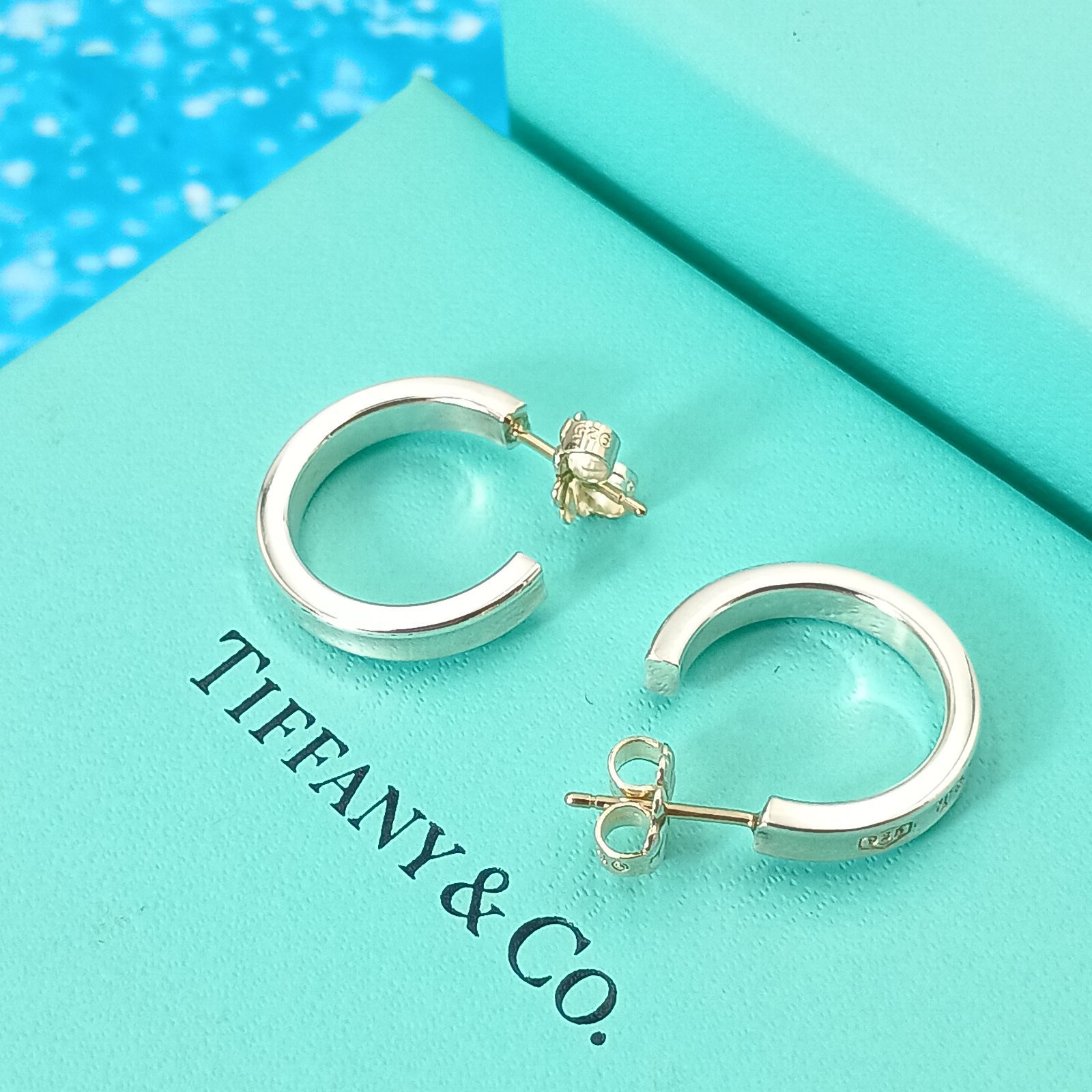 TIFFANY&Co. ティファニー ナロー フープピアス 1837 シルバー925 両耳
