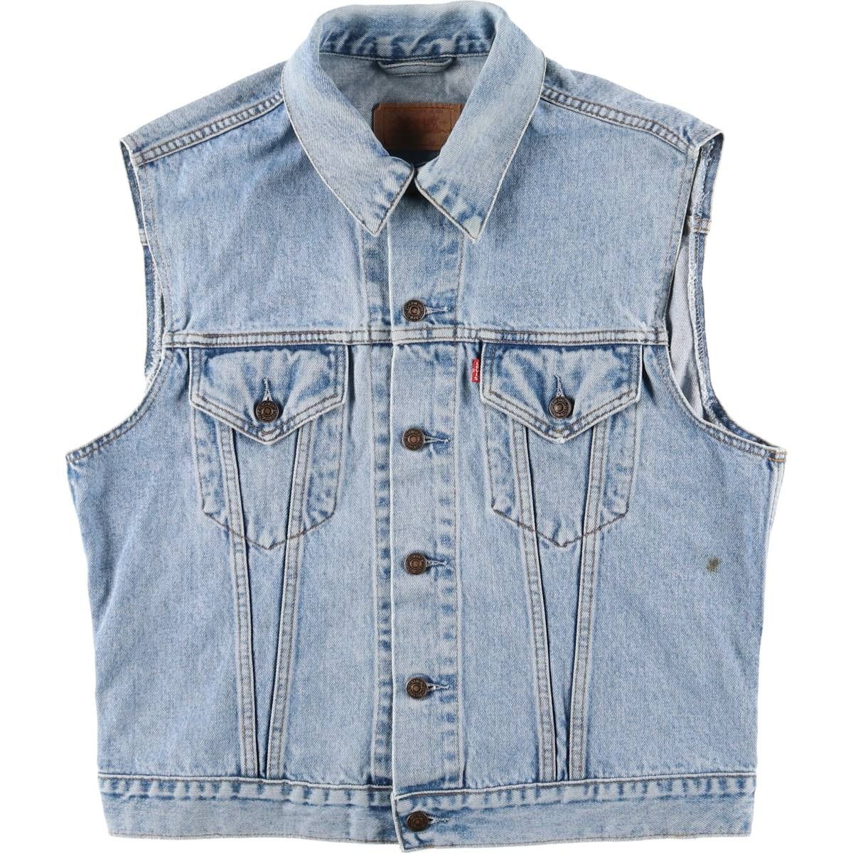 古着 90年代 リーバイス Levi's 70401-0283 デニムベスト メンズXL相当 ヴィンテージ/eaa602722