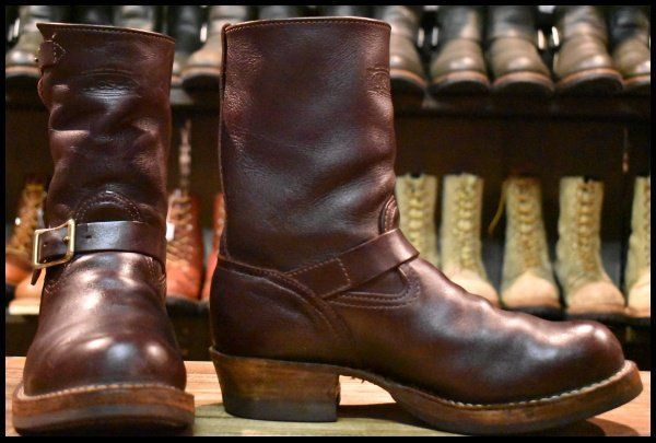 9 E 11年 WESCO ウエスコ カスタムボス バーガンディ 9インチハイト ビブラム700シングル エンジニア ブーツ BOSS FK 080