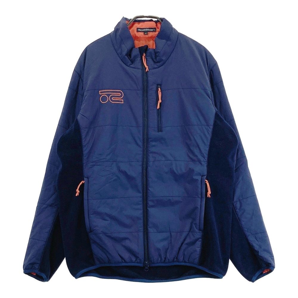 サイズ LL ROSASEN ロサーセン 中綿切替 長袖フリースジャケット ネイビー系 ゴルフウェア メンズ ストスト