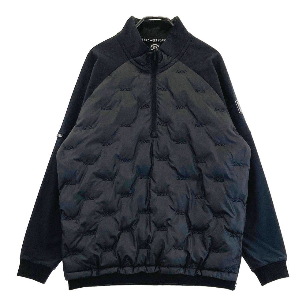 サイズ：M SY32 BY SWEET YEARS GOLF エスワイサーティトゥ SYG-23A41 ハーフジップ中綿ブルゾン ブラック系 [240101573701] ゴルフウェア メンズ ストスト